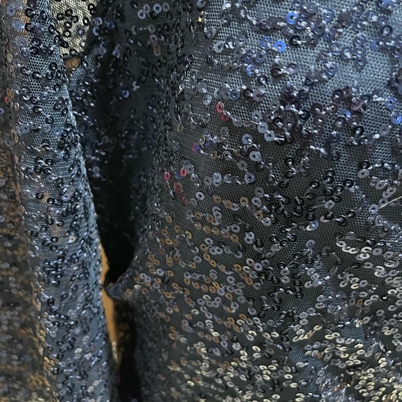 LA Femme Blue Sequin Gown - Picture 10 of 11